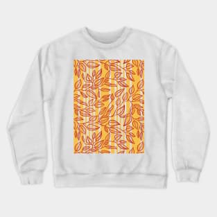 Minimalist Leaf Line Art Illustration as a Seamless Surface Pattern Design Crewneck Sweatshirt